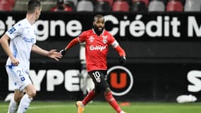 Youssouf M'Changama avec Guingamp, en 2022.