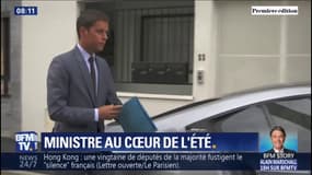 Le secrétaire d'État Gabriel Attal reste mobilisé pendant les vacances