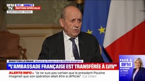Jean-Yves Le Drian sur les ressortissants français: "Il y a une fenêtre d'opportunité" pour quitter Kiev par le Sud