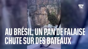 Au Brésil, la chute d'un pan de falaise sur des bateaux fait au moins 8 morts