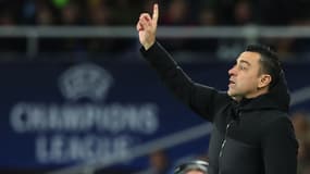 Xavi lors de Barça-Naples (3-1, Ligue des champions), le 12 mars 2024