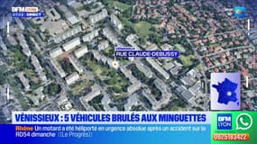 Rhône: cinq voitures prennent feu à Vénissieux