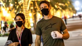 Romain Grosjean en marge du GP de Sakhir