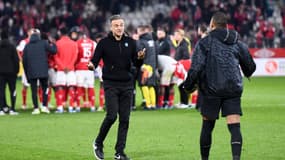 Luis Enrique s'adresse à Kylian Mbappé après Reims-PSG (0-3, L1), le 11 novembre 2023
