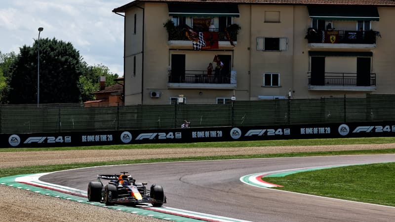Max Verstappen lors des essais libres 3 du Grand Prix d'Emilie-Romagne, le 18 mai 2024