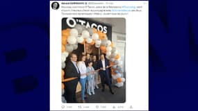 Gérald Darmanin était présent ce samedi à l'inauguration d'un fast-food à Tourcoing.
