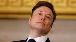 Elon Musk à la cérémonie d'inauguration au cours de la cérémonie d'investiture de Donald Trump à Washington, DC, le 20 janvier 2025.