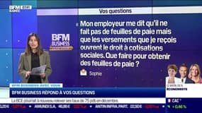 BFM Business avec vous : Que faire pour obtenir des feuilles de paie ? - 31/10