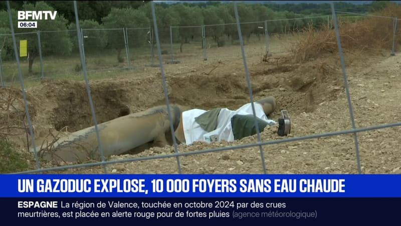 Saint-Rémy-de-Provence: un gazoduc explose et prive 10.000 foyers d'eau chaude