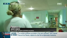 "Nous arrivons en urgence, et là un spectacle d'horreur, nous découvrons maman nue sur son lit (...) Elle a le visage tuméfié, très abîmé, un énorme hématome à l’œil et une plaie à la tempe"