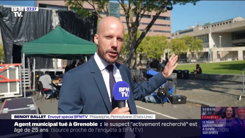 Présidentielle américaine: derniers préparatifs au National Constitution Center avant un débat crucial entre Kamala Harris et Donald Trump