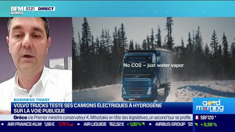 Jérôme Flassayer (Volvo Trucks France) : Volvo Trucks teste ses camions électriques à hydrogène sur la voie publique - 22/05