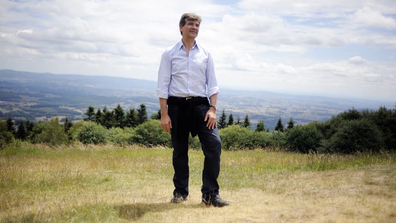 Arnaud Montebourg au Mont Beuvray en 2014