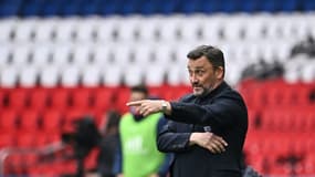 L'entraîneur de Lens Franck Haise lors du match contre le PSG, le 1er mai 2021 au Parc des Princes 
