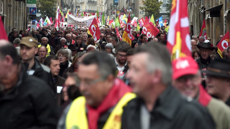 Défilé du premier mai à Rennes, ce vendredi.