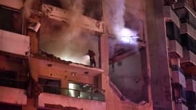 Le bureau du Hamas visé par une frappe israélienne dans la banlieue de Beyrouth (Liban), le 2 janvier 2024.