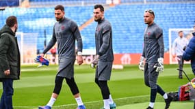 Gianluigi Donnarumma et Keylor Navas, à Madrid avant le 8e de finale retour de Ligue des champions.