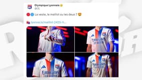 L’OL dévoile son nouveau maillot domicile pour la saison 2024-2025, le 15/05/2024