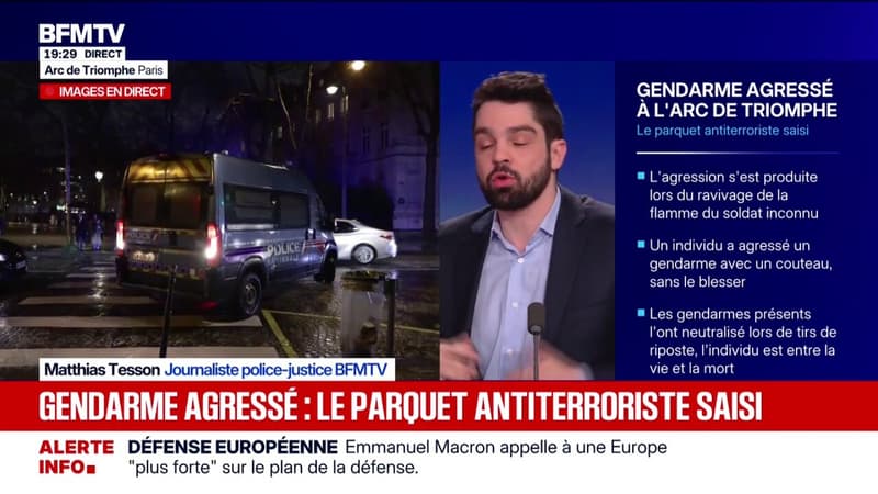 Paris: ce que l'on sait de l'agression au couteau d'un gendarme à l'Arc de Triomphe