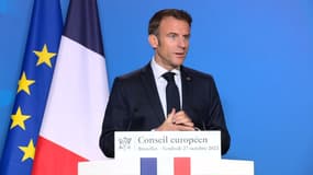 Emmanuel Macron au Conseil européen le 27 octobre 2023.