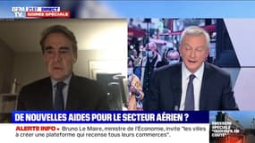 "Je ne pense pas que ce soit la meilleure option pour le groupe", a déclaré ce lundi sur BFMTV le ministre de l’Économie et des Finances Bruno Le Maire à propos d'une possible renationalisation d'Air France. 