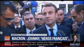 "C'est la perte d'un être devenu familier. On croyait Johnny invincible", dit Emmanuel Macron