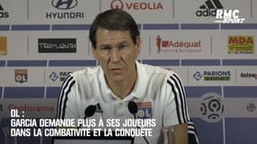 OL : Garcia demande plus à ses joueurs dans la combativité et la conquête