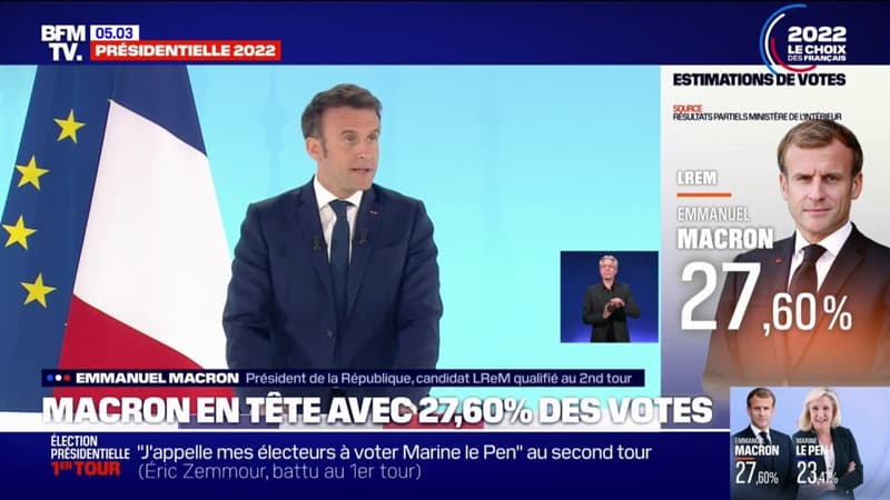 Présidentielle: le soulagement du camp Macron, arrivé en tête au premier tour