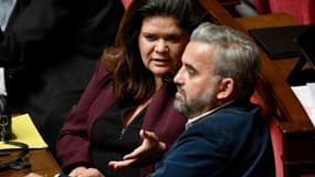 Raquel Garrido et Alexis Corbière sur les bancs de l'Assemblée nationale le 23 octobre 2022 à Paris. (Photo d'archive)