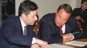 Mikhail Lesin, lorsqu'il était ministre de la Communication en Russie, en août 2000, ici à Moscou.