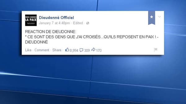 Réaction de Dieudonné quelques heures après l'attaque de Charlie Hebdo Réaction de Dieudonné quelques heures après l'attaque de Charlie Hebdo