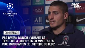 PSG-Bayern Munich : Verratti se tient prêt à jouer "les 90 minutes les plus importantes de l'histoire du club"