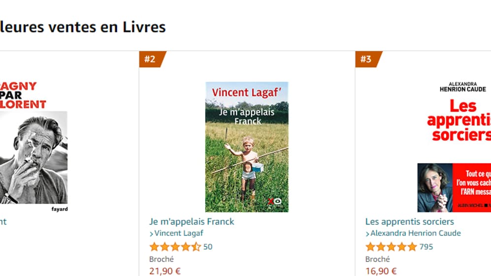 Les top-3 des meilleures ventes de livres sur le site Amazon, au 11 avril 2023 