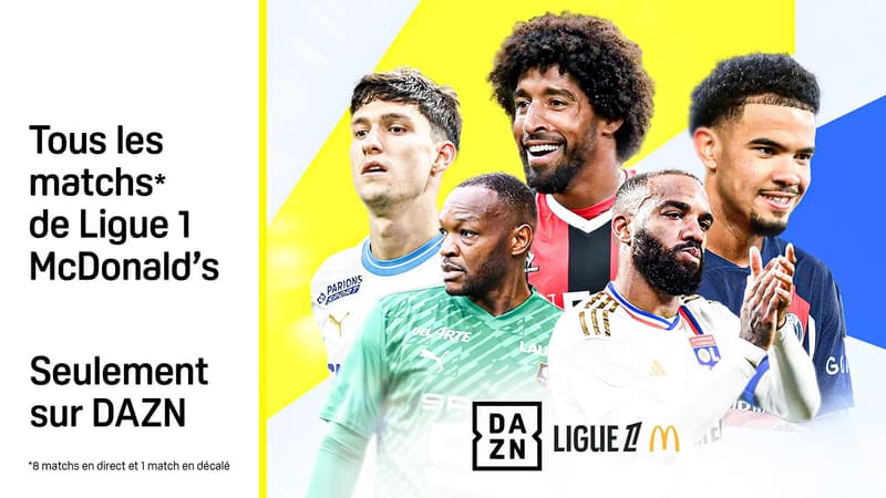 Les matchs de la saison 2024/2025 de Ligue 1 McDonald’s sont à suivre avec DAZN
