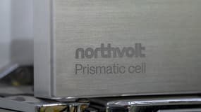 La maquette d'une batterie dans l'usine du fabricant suédois Northvolt Ett à Skelleftea, dans le nord de la Suède, le 23 février 2022 (photo d'illustration). 