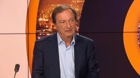 Michel-Édouard Leclerc, président des supermarchés E.Leclerc, sur BFMTV le 29 mars 2023.