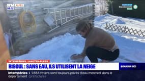 Intempéries dans les Hautes-Alpes: privés d'eau potable, des sinistrés utilisent de la neige