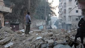Des rebelles à Alep, en Syrie, le 7 janvier dernier.