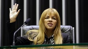 La députée brésilienne Flordelis dos Santos, célèbre pour avoir adopté une cinquantaine d'enfants défavorisés
