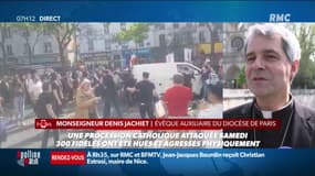 Catholiques attaqués à Paris: pour Monseigneur Denis Jachiet, évêque auxiliaire de Paris, "La police était en si petit nombre que sa mission était davantage de faire la circulation que d'assurer notre protection"
