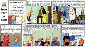 Un Tintin très politiquement incorrect dans cette planche de "Un faux graphiste".