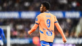 Elye Wahi face à Strasbourg, le 29 septembre 2024