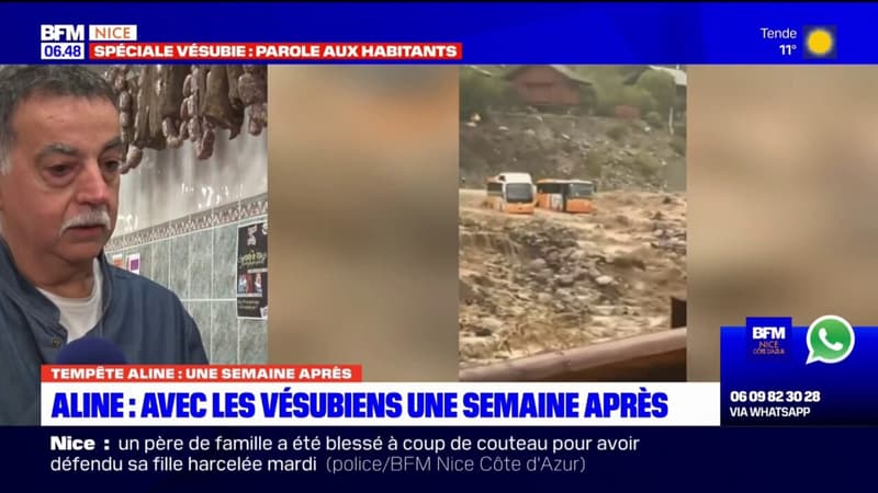 Tempête Aline: les habitants de Saint-Martin-Vésubie tentent de reprendre une vie normale