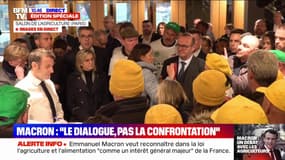 Salon de l'agriculture: "Au mois d'août, j'ai failli passer à l'acte", confie un agriculteur à Emmanuel Macron