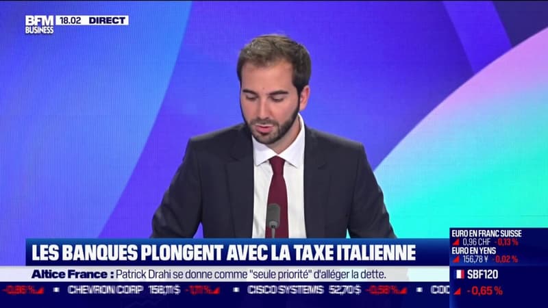 les banques plongent avec la taxe italienne