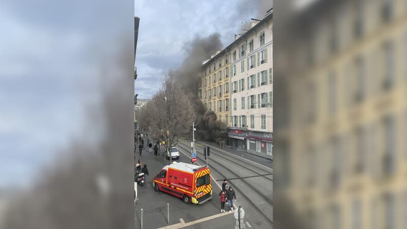 Nice: un incendie se déclare dans une boulangerie, la circulation du tram perturbée