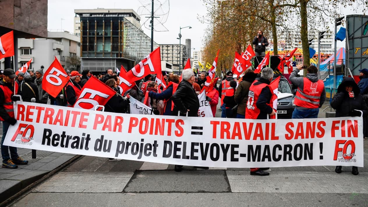 Manifestation contre la réforme des retraites à Rennes, le 10 décembre 2019 Manifestation contre la réforme des retraites à Rennes, le 10 décembre 2019