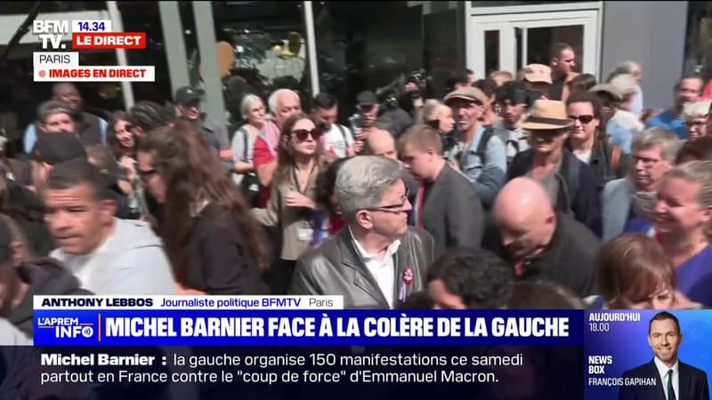 Manifestation contre Michel Barnier: Jean-Luc Mélenchon et d'autres figures de LFI présents dans le cortège parisien