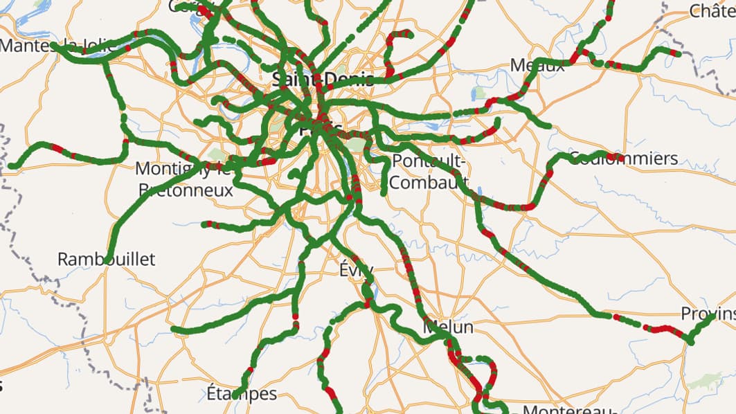 La qualité de service mobile selon les opérateurs dans le RER.