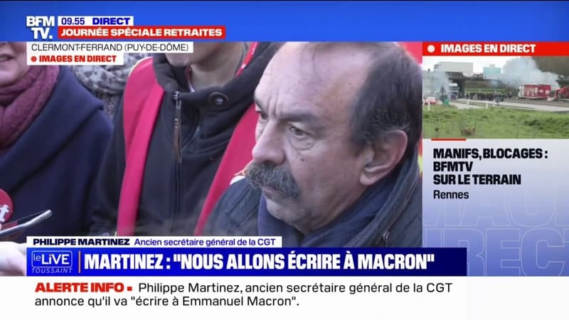 Retraites: Philippe Martinez annonce que l'intersyndicale va écrire à Emmanuel Macron pour proposer de 